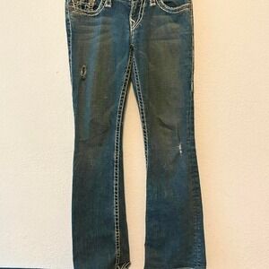 Vintage Y2K True Religion iconic Bobby Super T flare jeans size 27